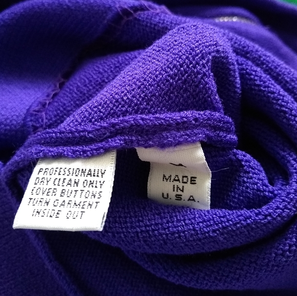 Rare St John Collection knit embroidered crest logo zip up colorblock - Picture 5 of 9